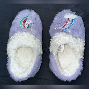 Wonder Nation purple unicorn slippers size 9-10